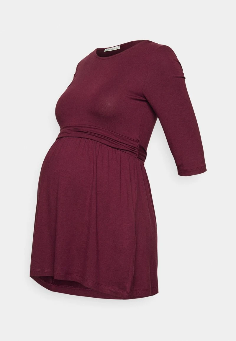 FLARE TOP - Langarmshirt - Dark Red 6 FLARE TOP - Langarmshirt - Dark Red – Bild 4