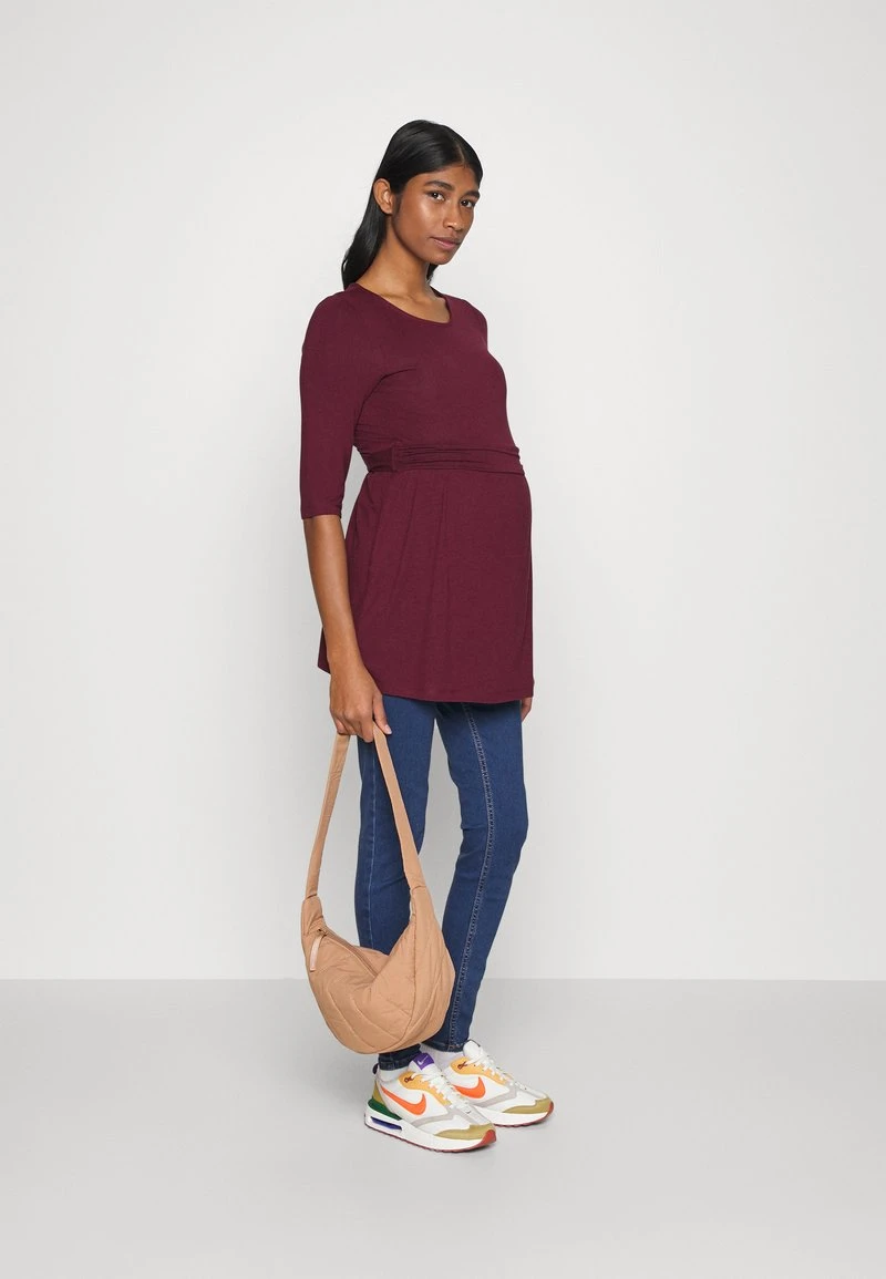 FLARE TOP - Langarmshirt - Dark Red 4 FLARE TOP - Langarmshirt - Dark Red – Bild 2