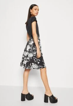 Anna Field Jerseykleid - Black/grey/white -Anna Field Store 26dcecded9604f15ac20eab66eee1226