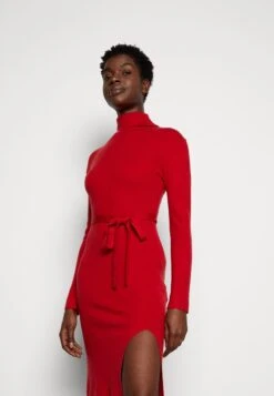 Anna Field ROLLKRAGEN RIPP MINI STRICKKLEID MIT GÜRTEL - Strickkleid - Red -Anna Field Store 71b57cf9ce54411882918bef331aba09