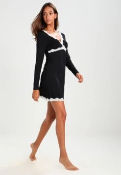 Anna Field HEIDI LONG SLEEVES VISCOSE NIGHTDRESS - Nachthemd - Black -Anna Field Store 732fd121b2514a769e1acf874fe1de54
