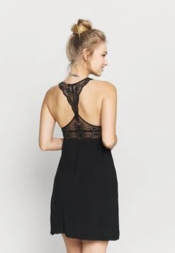 Anna Field ANNA VISCOSE DRESS - Nachthemd - Black -Anna Field Store 898b079ecbb9451081364c0f02951668
