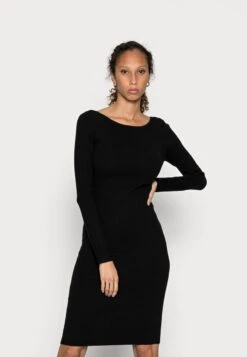 Anna Field OFFENER RÜCKEN BODYCON MINI STRICKKLEID - Etuikleid - Black -Anna Field Store ae24ededa50648bf920e681ebf84b24f