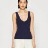 Anna Field Top - Dark Blue -Anna Field Store b316a13cb1c8422a8df5a06a58abf01a